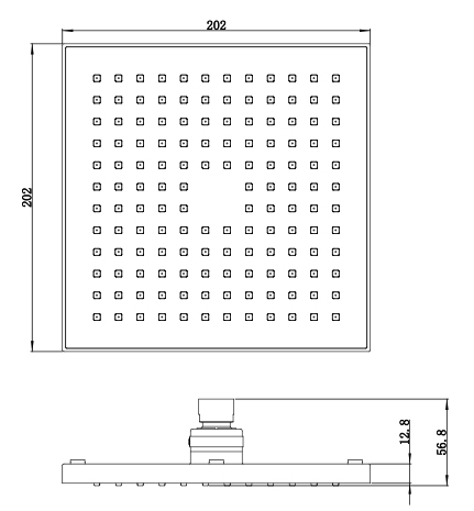 pevná sprcha samočistící RUP/220,0