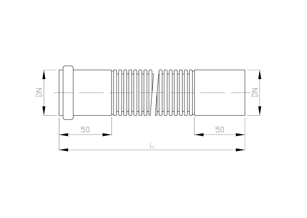 HT flexi hadice 50x250mm CF50250