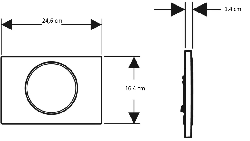 Ovládací tlačítko SIGMA 10 matný chrom