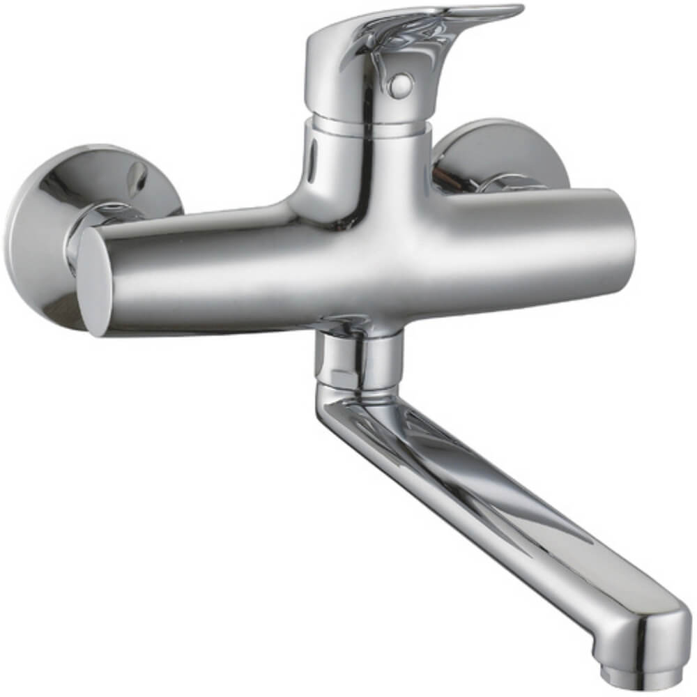 Dřezová nástěnná baterie GB 8701 CR 100 mm s plochým ramínkem 200 mm, chrom
