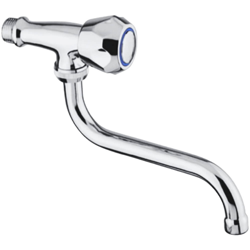 Výtokový nástěnný ventil GB 09.810 CR s kulatým ramínkem 160 mm, chrom