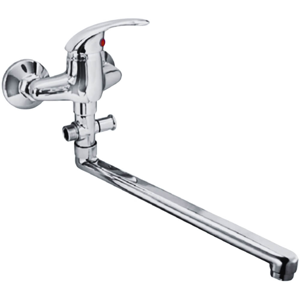 Vanová nástěnná baterie GB 7707 CR 100 mm s plochým ramínkem 300 mm bez příslušenství, chrom