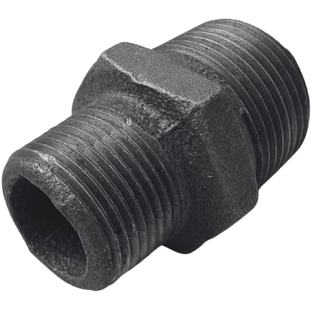 Černá vsuvka 3/4"x1/2" MM redukovaná litinová