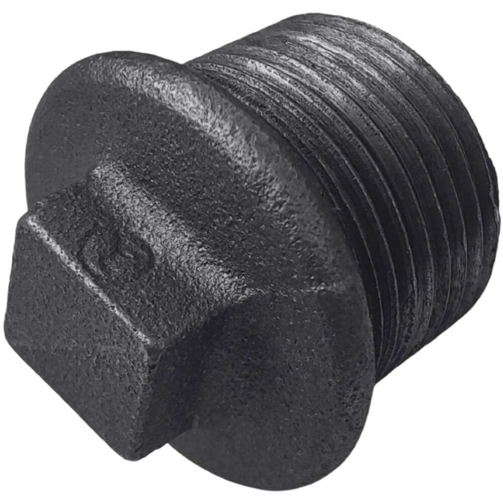 Černá zátka 1/2" M litinová