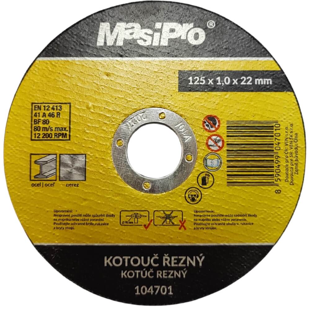 Řezný kotouč na ocel a nerez 125x1,0x22 mm