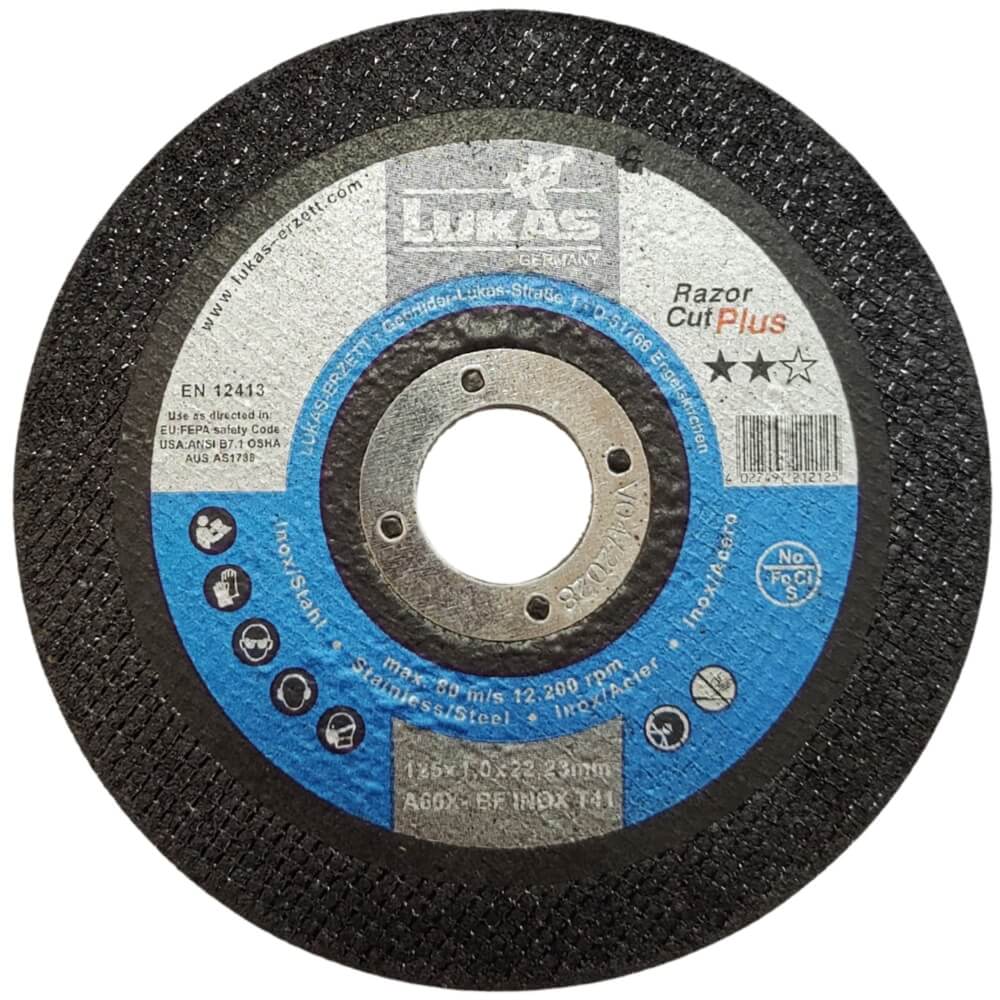 Řezný kotouč na ocel a nerez 125x1,0x22,23 mm Lukas