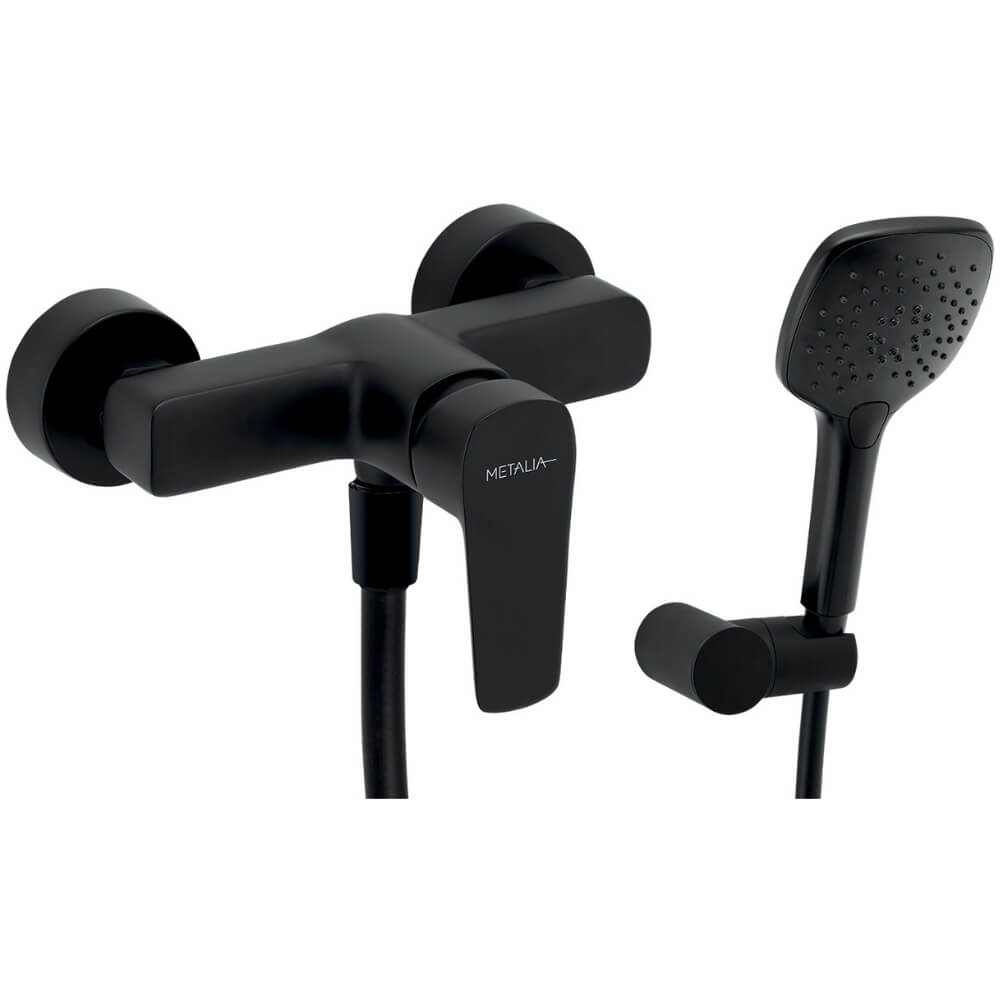 Sprchová nástěnná baterie Metalia 58061,5 ECO 150 mm, černá
