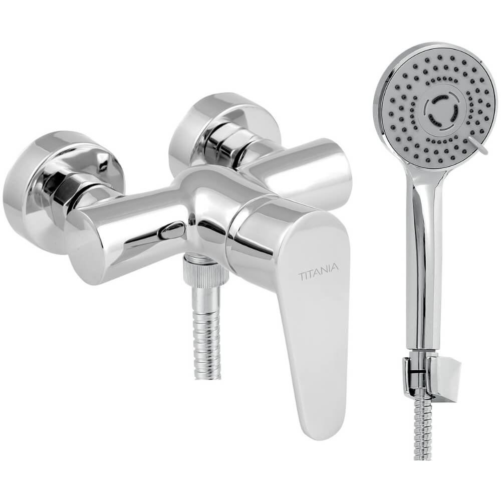Sprchová nástěnná baterie Titania Fresh 96065,0E ECO 100 mm, chrom